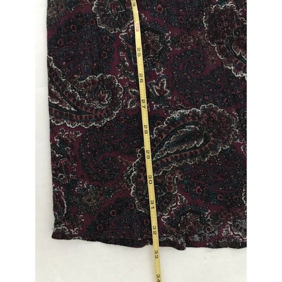 American Eagle | Paisley Mini Dress Womens Size M Purple 3/4 Sleeves Cut Out - Picture 8 of 11